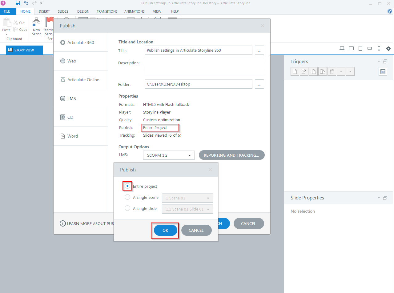 PS_AS360_02 - Articulate Storyline 360 Publish Settings 