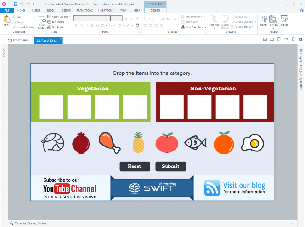 Articulate Storyline 360 How to embed Storyline blocks in Articulate Rise