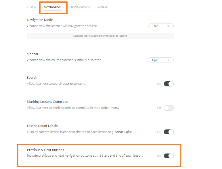 Articulate Rise – Feature Review: Turn OFF pagination, previous and next buttons