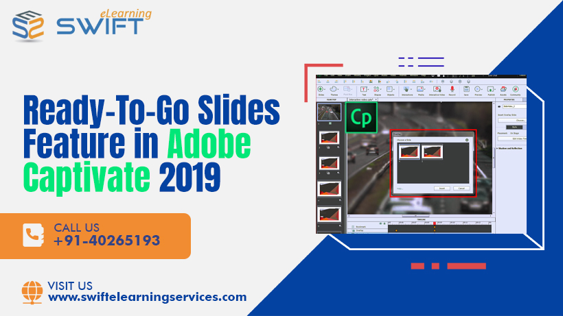 Steps to create an eLearning Course Using Ready-To-Go Slides feature - Adobe Captivate 2019