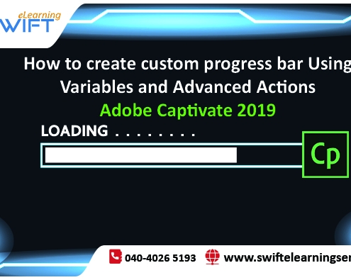 How to create custom progress bar Using Variables and Advanced Actions - Adobe Captivate 2019