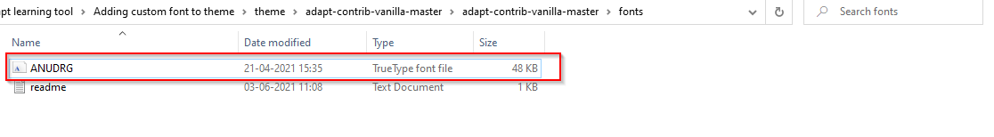 adding custom font to theme - adapt learning tool - 06