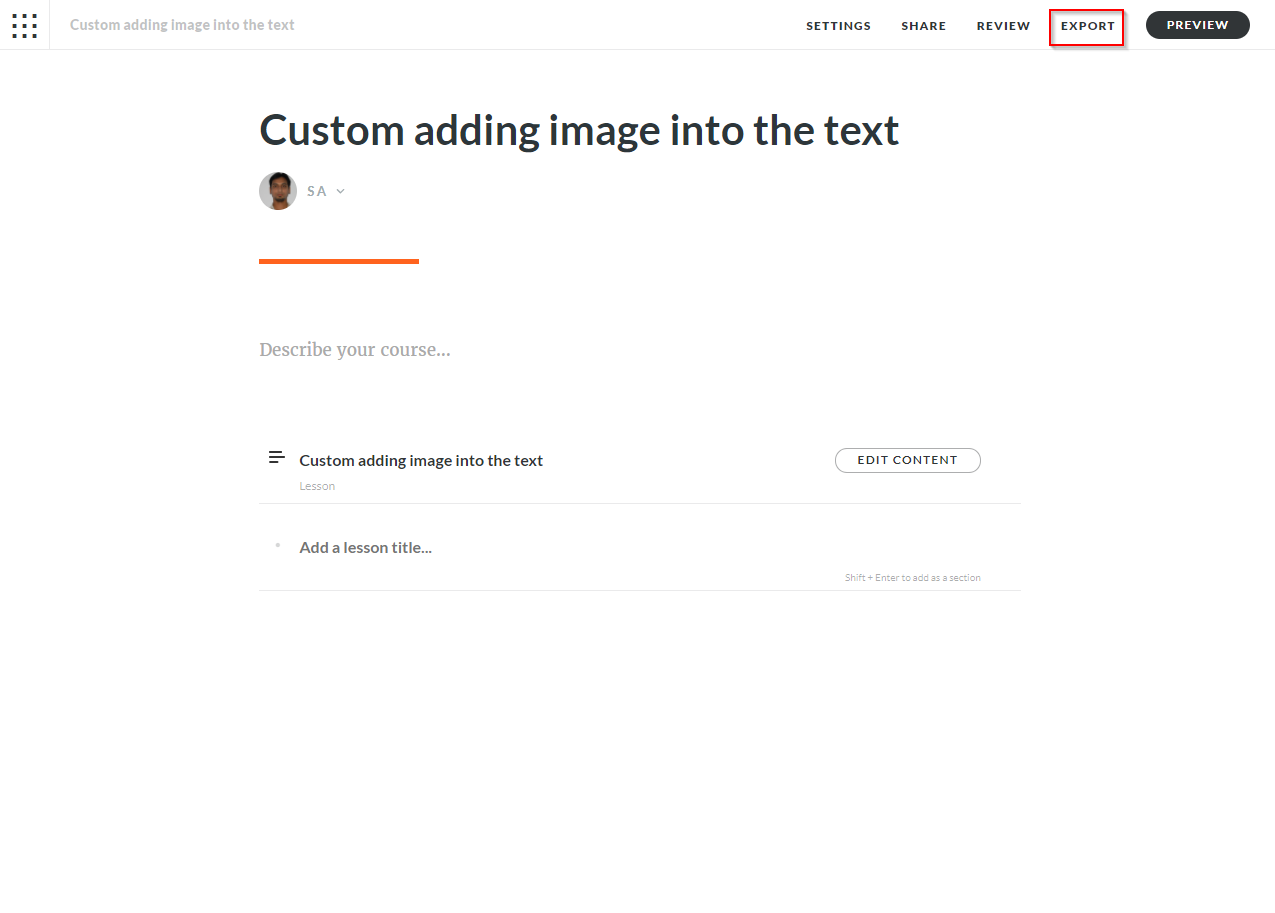 adding custom image into the text - articulate rise 04