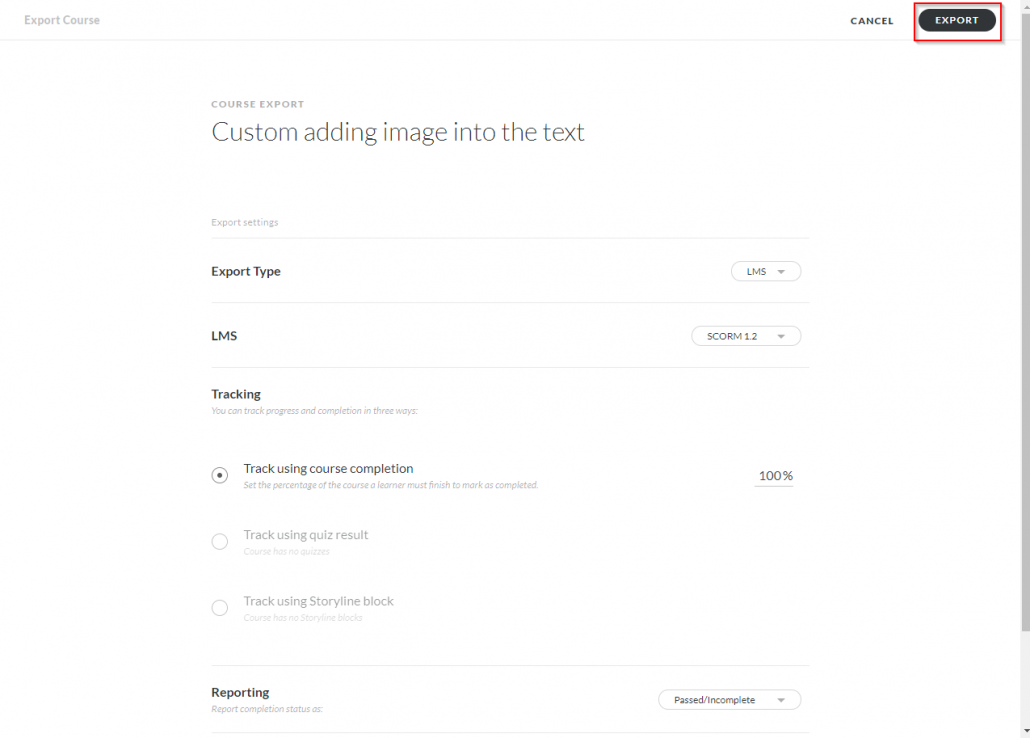 Adding Custom Image Into The Text – Articulate Rise