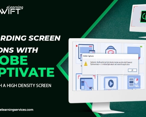 How to record screen actions on a PC with Adobe Captivate in High-Density screen