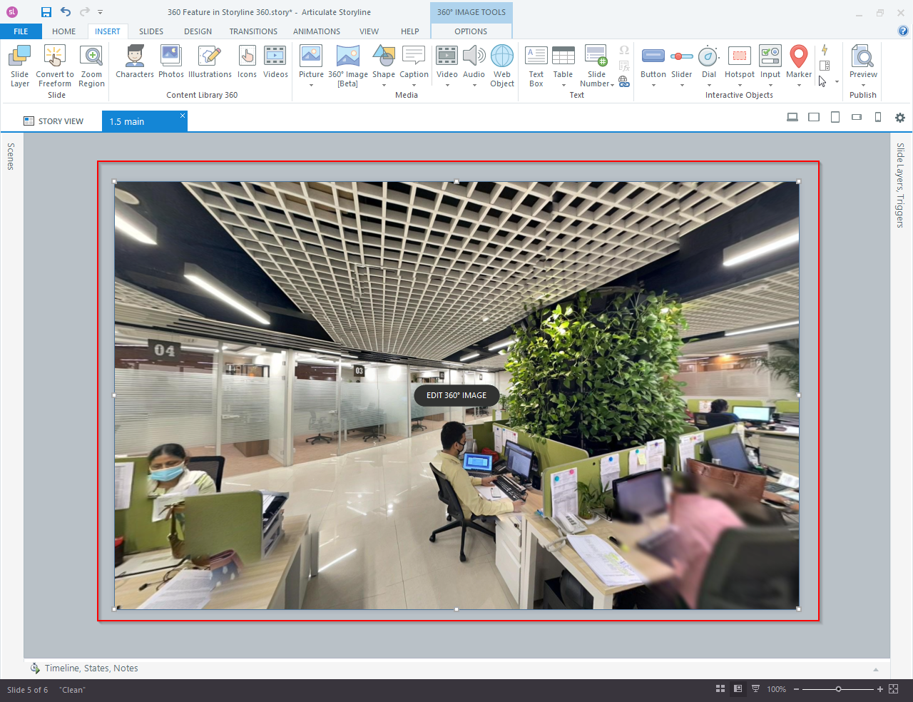 Adding 360 images in Articulate Storyline 360 2