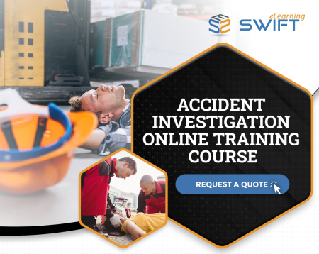 Investigators examining the scene of a workplace accident, taking notes and analyzing potential causes for safety improvements.