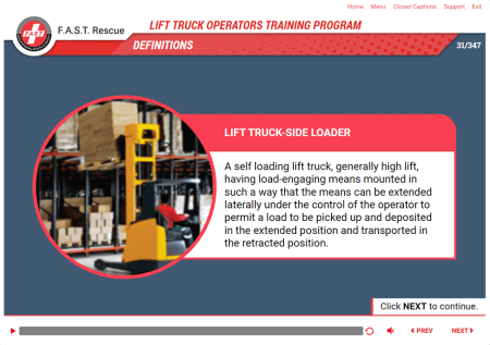 Lift Truck Operator Training Program