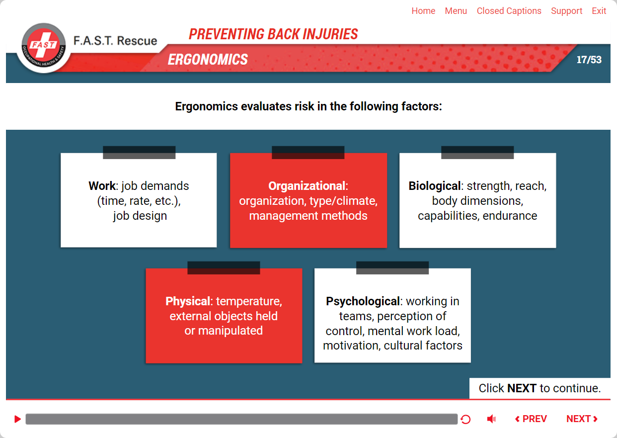 Preventing Back Injuries