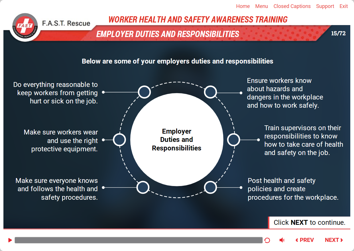 Worker Health and Safety Awareness Training