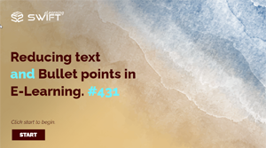 Reducing text and bullet points
