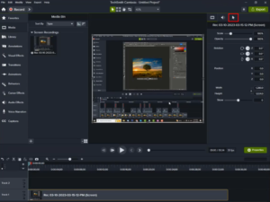Click on the 'Cursor' icon in the top right-side panel.