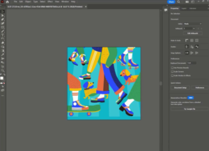 Launch the 'Illustrator' software and load an image.