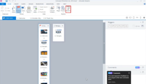 Begin by opening your Storyline file, then click on the ‘Publish’ tab located in the top ribbon.