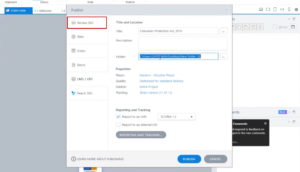 elearning. In the Publish popup window, you’ll find the 'Review 360' option from the available list of publish format options.