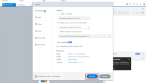 elearning. Once the file has been successfully published, click the 'View Project' button.