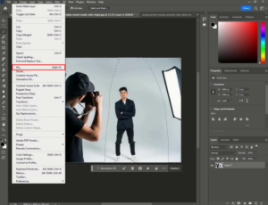 Click the 'Edit' button in the top ribbon and select the 'Fill' option from the list.