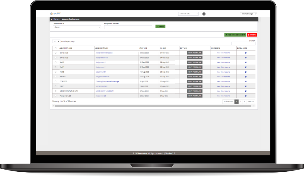 BenchStep Assessments Module