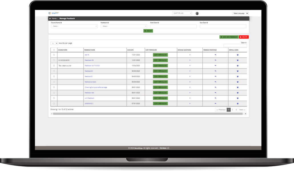 BenchStep Feedback Module