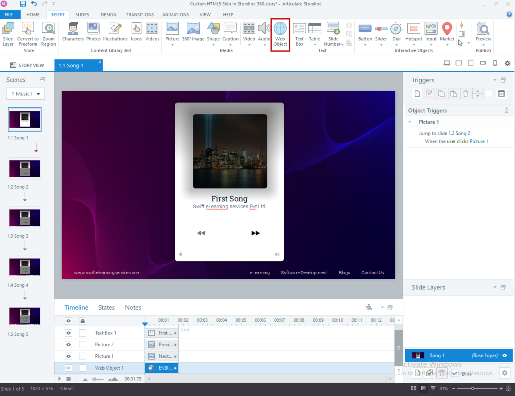 How to Implement Custom Seekbar in Articulate Storyline 360