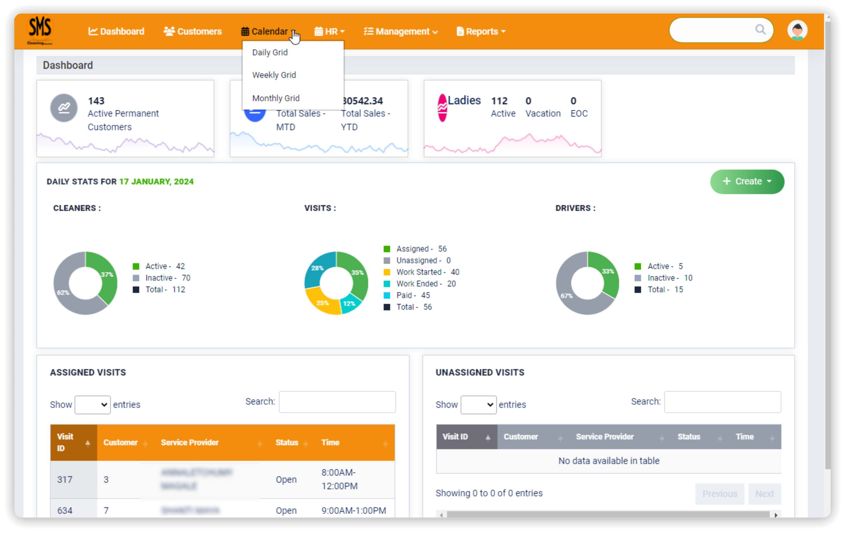 CALENDAR / SCHEDULE MANAGEMENT