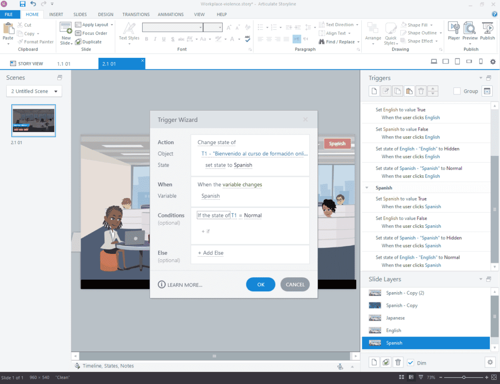 Adding Multiple Language CC in Articulate Storyline 360