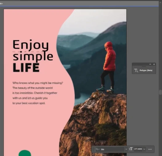 Finished Adobe Illustrator design with the converted live text fully edited and formatted