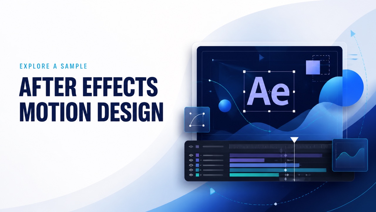 After Effects motion design video eLearning course sample
