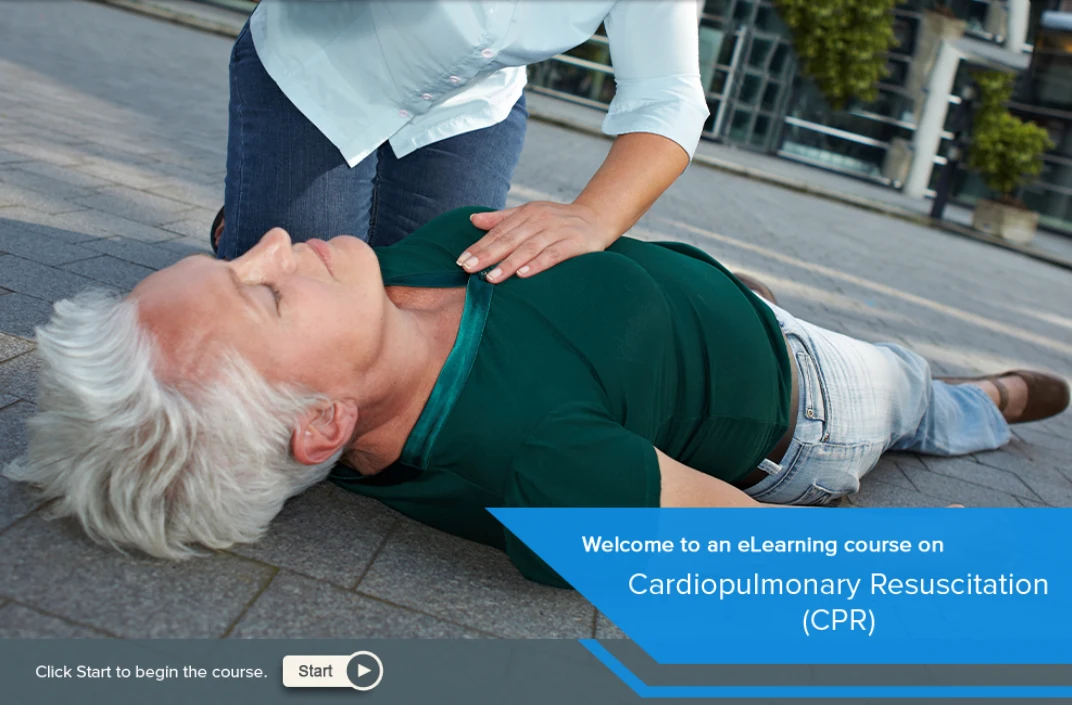 The title screen of the Cardiopulmonary Resuscitation (CPR) course