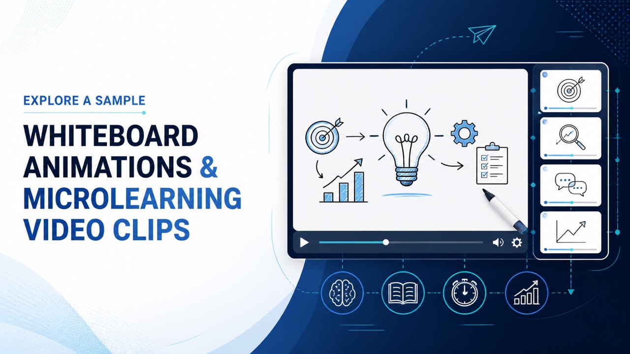 Whiteboard animation and microlearning video eLearning course sample
